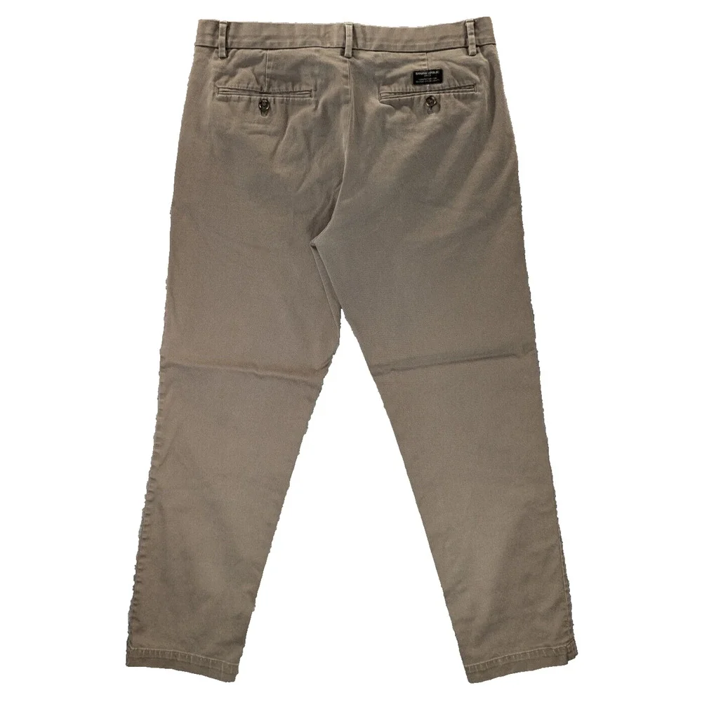 Banana Republic Pants Mens 35x32 Beige Chino Tapered Fit Cotton Business Casual